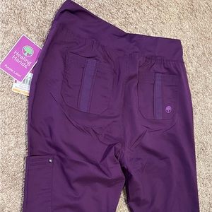 Healing Hands Eggplant Scrub Pants